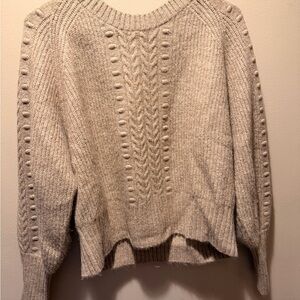 Jessica Simpson Taupe Cable Knit Sweater